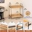 ANBOXIT Kaffee Organizer, Küchen Organizer Holz, Küchenregal Arbeitsplatte, 2 Tier Kaffeebar Regal für Küche, Zuhause, Büro - Braun