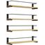 OROPY 4 Stück Gewürzregale Wandmontage für Küche, Gewürzhalter Organizer Hängend aus Kiefernholz, Küchenregal Wand Holz für Schranktür, Ankerkrautgläser, Gewürzdosen - Kiefernholz, 40x9cm