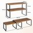 LIANTRAL Küchenschränke Organizer 4er Set, Küchenregal, Küchen Organizer, Gewürzregal, Metall und Holz, Erweiterbares, Stapelbares, Schrank Regaleinsatz, Breite 39,6 cm, Braun und Schwarz