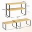 LIANTRAL Küchenschränke Organizer 4er Set, Küchenregal, Küchen Organizer, Gewürzregal, Metall und Holz, Erweiterbares, Stapelbares, Schrank Regaleinsatz, Breite 39,6 cm, Natur und Schwarz
