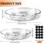 TUFA 2 Stück Drehteller Kühlschrank Organizer Lazy Susan (23.5&27cm), 360° Rondell Kühlschrank Drehplatte Gewürzhalter, Durchsichtig Drehbarer Organizer für Vorratsdosen und Gewürze