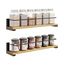 OROPY 2er Pack Gewürzregale Wandmontage für Küche, Gewürzhalter Organizer Hängend aus Kiefernholz, Küchenregal Wand Holz für Schranktür, Ankerkrautgläser, Gewürzdosen - Kiefernholz, 40x9cm