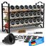 Deco haus® Gewürzregal Stehend & Wand [MIT GEWÜRZDOSEN & ETIKETTEN] - Gewürz Organizer - Spice Rack Organizer - Gewürzständer - Gewürzregalsystem Hängend - Gewürzaufbewahrung - Gewürzgläser mit Regal