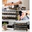 Deco haus® Gewürzregal Stehend & Wand [MIT GEWÜRZDOSEN & ETIKETTEN] - Gewürz Organizer - Spice Rack Organizer - Gewürzständer - Gewürzregalsystem Hängend - Gewürzaufbewahrung - Gewürzgläser mit Regal