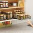 AIRUJIA Gewürzregal Ausziehbar, Spülschrank Organizer, Gewürzregal Schrank, Spice Rack, Anhebbares Waschbecken Regal, Gewürz Organizerfür Für Küche, L26.4*B22.2*H5.6CM