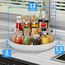 Ovicar Lazy Susan Schrank-Organizer – 33 cm Metall-Drehteller Lazy Susan für Küche, Gewürzregal, Speisekammer, Schrank, Badezimmer, Arbeitsplatte, Kühlschrank, Tisch, Aufbewahrung, Weiß