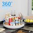 Ovicar Lazy Susan Schrank-Organizer – 33 cm Metall-Drehteller Lazy Susan für Küche, Gewürzregal, Speisekammer, Schrank, Badezimmer, Arbeitsplatte, Kühlschrank, Tisch, Aufbewahrung, Weiß