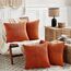 FDTERN 2er Set Karamell Kordsamt Kissenbezug 40x40CM Weich Moderne Dekorative Kissenbezüge Kissenhülle Dekokissenbezug Sofakissen Dekokissen Boho Herbst Deko für Sofa Schlafzimmer Wohnzimmer Balkon