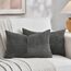 FDTERN 2er Set Dunkelgrau Kissenbezug 35x55 cm Weich Moderne Dekorative Kissenbezüge Kissenhülle Dekokissenbezug Sofakissen Dekokissen Boho Deko für Sofa Schlafzimmer Wohnzimmer Bett