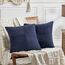 FDTERN 2er Set Navy Blau Kordsamt Kissenbezug 55x55CM Weich Moderne Dekorative Kissenbezüge Kissenhülle Dekokissenbezug Sofakissen Dekokissen Boho Deko für Sofa Schlafzimmer Wohnzimmer Bett