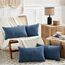 FDTERN 2er Set Denim Blau Kordsamt Kissenbezug 40x60CM Weich Moderne Dekorative Kissenbezüge Kissenhülle Dekokissenbezug Sofakissen Dekokissen Boho Deko für Sofa Schlafzimmer Wohnzimmer Balkon