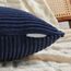 FDTERN 2er Set Navy Blau Kordsamt Kissenbezug 50x50CM Weich Moderne Dekorative Kissenbezüge Kissenhülle Dekokissenbezug Sofakissen Dekokissen Boho Deko für Sofa Schlafzimmer Wohnzimmer Balkon