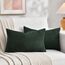 FDTERN 2er Set Dunkelgrün Kissenbezug 40x65 cm Weich Moderne Dekorative Kissenbezüge Kissenhülle Dekokissenbezug Sofakissen Dekokissen Boho Deko für Sofa Schlafzimmer Wohnzimmer Bett