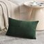 FDTERN 2er Set Dunkelgrün Kissenbezug 40x65 cm Weich Moderne Dekorative Kissenbezüge Kissenhülle Dekokissenbezug Sofakissen Dekokissen Boho Deko für Sofa Schlafzimmer Wohnzimmer Bett