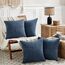 FDTERN 2er Set Denim Blau Kordsamt Kissenbezug 60x60CM Weich Moderne Dekorative Kissenbezüge Kissenhülle Dekokissenbezug Sofakissen Dekokissen Boho Deko für Sofa Schlafzimmer Wohnzimmer Bett