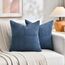 FDTERN 2er Set Denim Blau Kissenbezug 80x80 cm Weich Moderne Dekorative Kissenbezüge Kissenhülle Dekokissenbezug Sofakissen Dekokissen Boho Deko für Sofa Schlafzimmer Wohnzimmer Bett