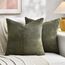 FDTERN 2er Set Olivgrün Kissenbezug 80x80 cm Weich Moderne Dekorative Kissenbezüge Kissenhülle Dekokissenbezug Sofakissen Dekokissen Boho Deko für Sofa Schlafzimmer Wohnzimmer Bett