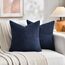 FDTERN 2er Set Navy Blau Kissenbezug 80x80 cm Weich Moderne Dekorative Kissenbezüge Kissenhülle Dekokissenbezug Sofakissen Dekokissen Boho Deko für Sofa Schlafzimmer Wohnzimmer Bett
