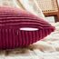 FDTERN 2er Set Weinrot Kordsamt Kissenbezug 40x80CM Weich Moderne Dekorative Kissenbezüge Kissenhülle Dekokissenbezug Sofakissen Dekokissen Boho Deko für Sofa Schlafzimmer Wohnzimmer Bett