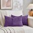 FDTERN 2er Set Violett Kordsamt Kissenbezug 40x80 Weich Moderne Dekorative Kissenbezüge Kissenhülle Dekokissenbezug Sofakissen Dekokissen Boho Deko für Sofa Schlafzimmer Wohnzimmer Bett
