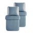 BEDSURE Bettwäsche 135x200 Baumwolle 4teilig - Bettwäsche-Sets Graublau Bettbezug 2er Set mit 2 Kissenbezüge 80x80 cm, Oeko-TEX Bedding Blau mit Reißverschluss