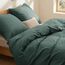 BEDSURE Bettwäsche 220x240 Baumwolle Dunkelgrün - Bettwäsche-Sets 240 x 220 cm Bettbezug 3teilig mit 2 Kissenbezüge 80x80 cm, Oeko-TEX Bedding Grün mit Reißverschluss