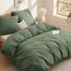 BEDSURE Bettwäsche 200x200 Baumwolle Grauolivgrün - Bettwäsche-Sets 200 x 200 cm Bettbezug 3teilig mit 2 Kissenbezüge 80x80 cm, Oeko-TEX Bedding Grün mit Reißverschluss