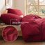 BEDSURE Bettwäsche 200x200 Baumwolle Rot - Bettwäsche-Sets 200 x 200 cm Bettbezug 3teilig mit 2 Kissenbezüge 80x80 cm, Oeko-TEX Bedding Rot mit Reißverschluss