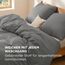 BEDSURE Bettwäsche 135x200 Baumwolle Grau - Bettwäsche-Sets 135 x 200 cm Bettbezug 2teilig mit Kissenbezug 80x80 cm, Oeko-TEX Bedding Anthrazit mit Reißverschluss