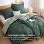 BEDSURE Bettwäsche 135x200 Baumwolle 4teilig - Bettwäsche-Sets Salbeigrün Dunkelgrün Wendebettwäsche 2er Set mit 2 Kissenbezüge 80x80 cm, Oeko-TEX Zweifarbiger Bettbezug mit Reißverschluss