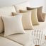 EMEMA Kissenbezug 50x50 cm Kordsamt Kissenbezüge 4er Set Dekokissen Sofakissen Kord Kissenhülle Zierkissenbezug Dekorative Cord Kissen Weiche für Sofa Wohnzimmer Schlafzimmer Beige Serie