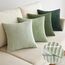 EMEMA Kissenbezug 40x40 cm Kordsamt Kissenbezüge 4er Set Dekokissen Sofakissen Kord Kissenhülle Zierkissenbezug Dekorative Cord Kissen Weiche für Sofa Wohnzimmer Schlafzimmer Salbeigrün Serie