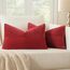 MIULEE 2er Set Kissenbezug 30x50cm Weinrot Kissenhülle Kissenbezüge Sofakissen Dekokissen Boho Couchkissen Kord Dekorative Zierkissenbezug für Sofa