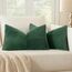 MIULEE 2er Set Kissenbezug 30x50cm Dunkelgrün Kissenhülle Kissenbezüge Sofakissen Dekokissen Boho Couchkissen Kord Dekorative Zierkissenbezug für Sofa