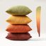 Topfinel Kissenbezug 45x45 Herbst grün gelb orange 4er Set Cord flauschig Kissenbezüge Kissenhülle Sofakissen Dekokissen deko für Sofa Bett Kinder