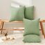 Topfinel Kissenbezug Grün 60x60 4er Set Kordsamt Kissenbezüge Kissenhülle Dekokissenbezug sofakissen dekokissen deko für Sofa Schlafzimmer Wohnzimmer Balkon Kinder flauschig Farbverlauf