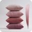 Topfinel Kissenbezug rosa 40x40 4er Set Kordsamt Kissenbezüge Kissenhülle Dekokissenbezug sofakissen dekokissen deko, Gestreift, für Sofa Schlafzimmer Wohnzimmer Balkon Kinder flauschig Farbverlauf