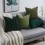 Topfinel Kissenbezug 60x60 cm Dunkelgrün 4er Set Kordsamt Kissenbezüge Kissenhülle Dekokissenbezug Sofakissen Dekokissen deko für Sofa Schlafzimmer Wohnzimmer Balkon Kinder flauschig Farbverlauf