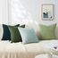 Topfinel 60x60 Kissenbezug Hellgrüne 4er Set Kordsamt Kissenbezüge Kissenhülle Dekokissenbezug Sofakissen Dekokissen Deko für Sofa Schlafzimmer Wohnzimmer Balkon Kinder flauschig Farbverlauf