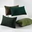 Topfinel Kissenbezug 30x50 cm Grün 4er Set Cord körnig Kissenbezüge Kissenhülle Dekokissenbezug Sofakissen Dekokissen deko für Sofa Schlafzimmer Wohnzimmer Balkon Kinder flauschig Farbverlauf
