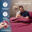 Samthus Bettwäsche 200x200 Baumwolle Satin - Oeko-Tex Made In Green - Himmlisch weicher Schlaf - Bettwäsche-Set mit 1x Bettbezug 200x200 + 2X Kissenbezug 80x80 - Duvet Cover - Burgunder Rot
