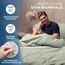 Samthus Bettwäsche 220x240 Baumwolle Satin - Oeko-Tex Made In Green - Himmlisch weicher Schlaf - Bettwäsche-Set mit 1x Bettbezug 220x240 + 2X Kissenbezug 80x80 - Duvet Cover - Pastellgrün