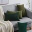 Topfinel Kissenbezug 30x50 cm Grün 4er Set Cord körnig Kissenbezüge Kissenhülle Dekokissenbezug Sofakissen Dekokissen deko für Sofa Schlafzimmer Wohnzimmer Balkon Kinder flauschig Farbverlauf