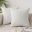 Slozzi 2er Set Kordsamt Kissenbezug Reines Weiß 40x40cm Kissenbezüge Kissenhülle Sofakissen Dekokissenbezug Couchkissen Weich für Sofa Schlafzimmer Wohnzimmer Balkon