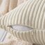 Slozzi 2er Set Kordsamt Kissenbezug Beige 40x40cm Kissenbezüge Kissenhülle Sofakissen Dekokissenbezug Couchkissen Weich für Sofa Schlafzimmer Wohnzimmer Balkon