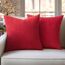 Slozzi 2er Set Kordsamt Kissenbezug Rot 40x40 Kissenbezüge Kissenhülle Sofakissen Dekokissenbezug Couchkissen Weich für Sofa Schlafzimmer Wohnzimmer Balkon