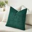 Topfinel Kissenbezug 45x45 2er Set Weihnachten dunkelgrün Kordsamt gestreiftes Muster Kissenbezüge Kissenhülle Dekokissen Sofakissen Couchkissen Dekokissen Zierkissen