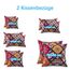 ATsense 2er Set Kissenbezug 40 x 40 cm, 2 Stück - 100% Baumwolle, Bunt Kopfkissenbezug mit Reißverschluss, Superweicher Premium und Hypoallergen, ÖkoTex Super Bequemer Kissenhülle（Böhmen，Paisley）