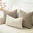 Topfinel 2er Set Taupe Kordsamt Kissenbezug 50x50CM Weich Dekorative Moderne Kissenbezüge Kissenhülle Dekokissenbezug Sofakissen Dekokissen Boho Deko für Sofa Schlafzimmer Wohnzimmer Balkon