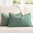 ZWJD Staub Grün Kissenbezug 30x50 2er Set Chenille Kissenbezüge Sofakissen Kissenhüllen mit elegantem Design, weiche und luxuriöse dekorative Dekokissen für Couch, Bett und Heimdekoration